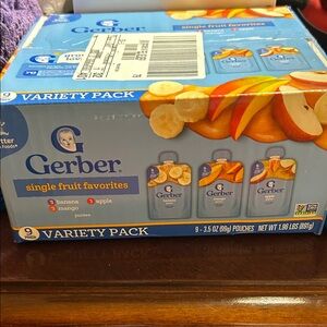 Gerber Single Fruit Favorites Variety Pack - Blue and Orange